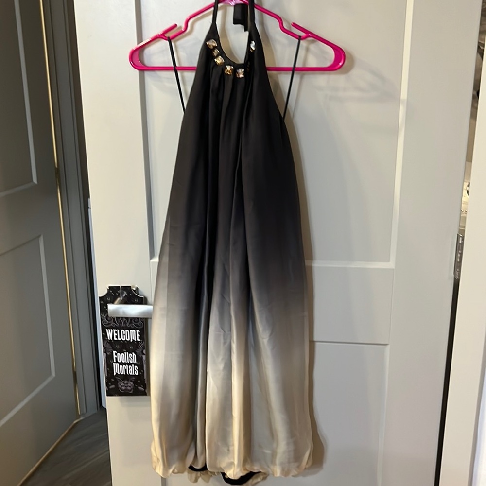 Abs Allen Schwartz Black and white ombré dress size 12